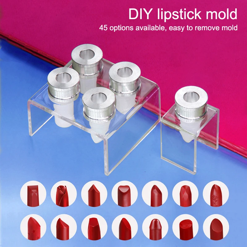 New DIY Self-made Handmade Handmade Craft Tool Lipstick Material Kit Sample Nozzle Empty Tube Silicone Aluminum Mold Lipstick