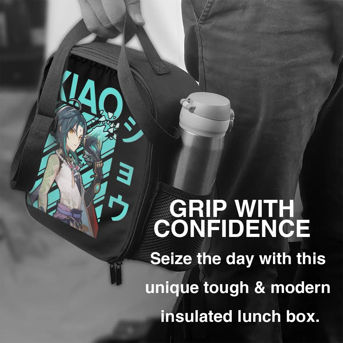 Xiao Genshin Impact Manga Insulated Lunch Bags for School Office Japan Anime Game Portable Thermal Cooler Lunch Box Women Kids