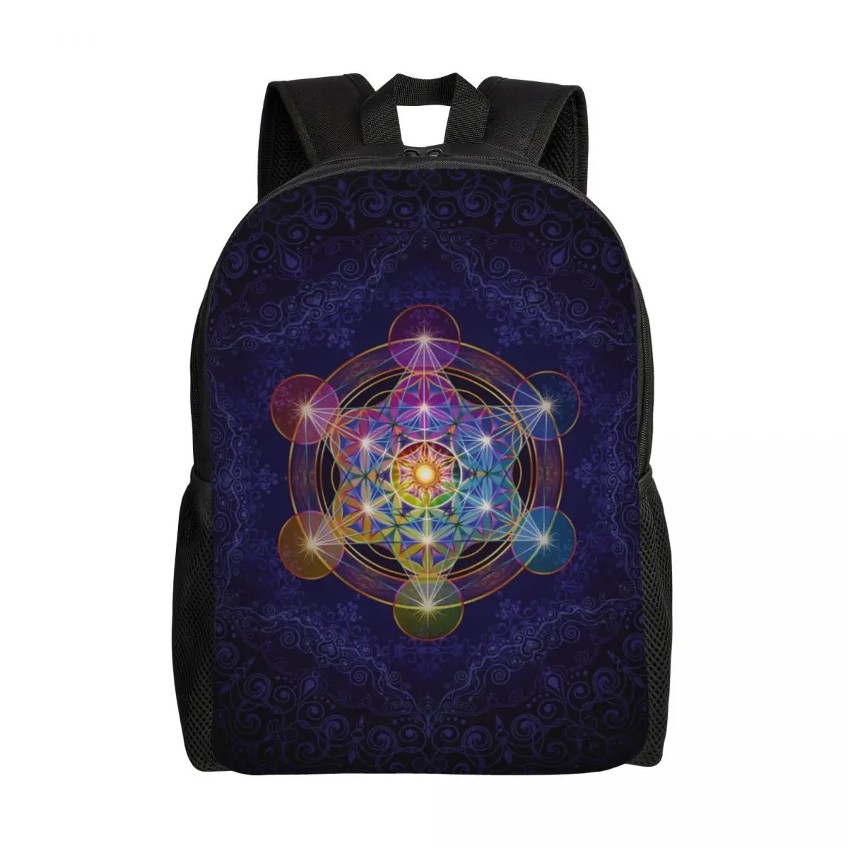 

Metatron's Cube Merkabah Travel Backpack Men Women School Laptop Bookbag Flower of Life College Student Daypack Bags