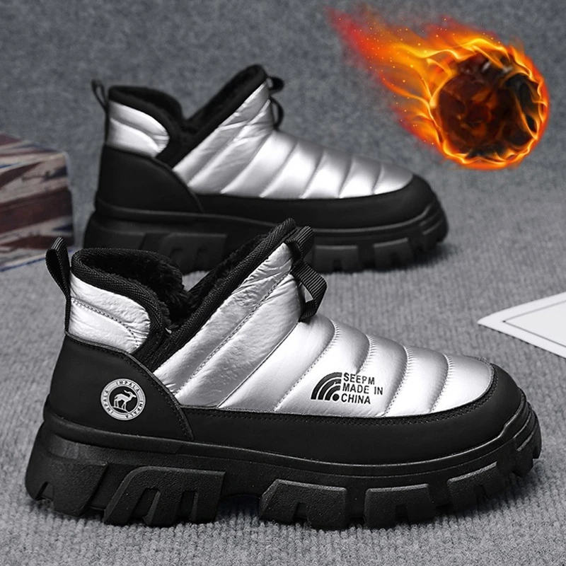 

Winter Boots for Men Add Velvet Men's Sneakers Ankle Boots Soft and Comfortable Sports and Leisure Wear-resistant Non-Slip New