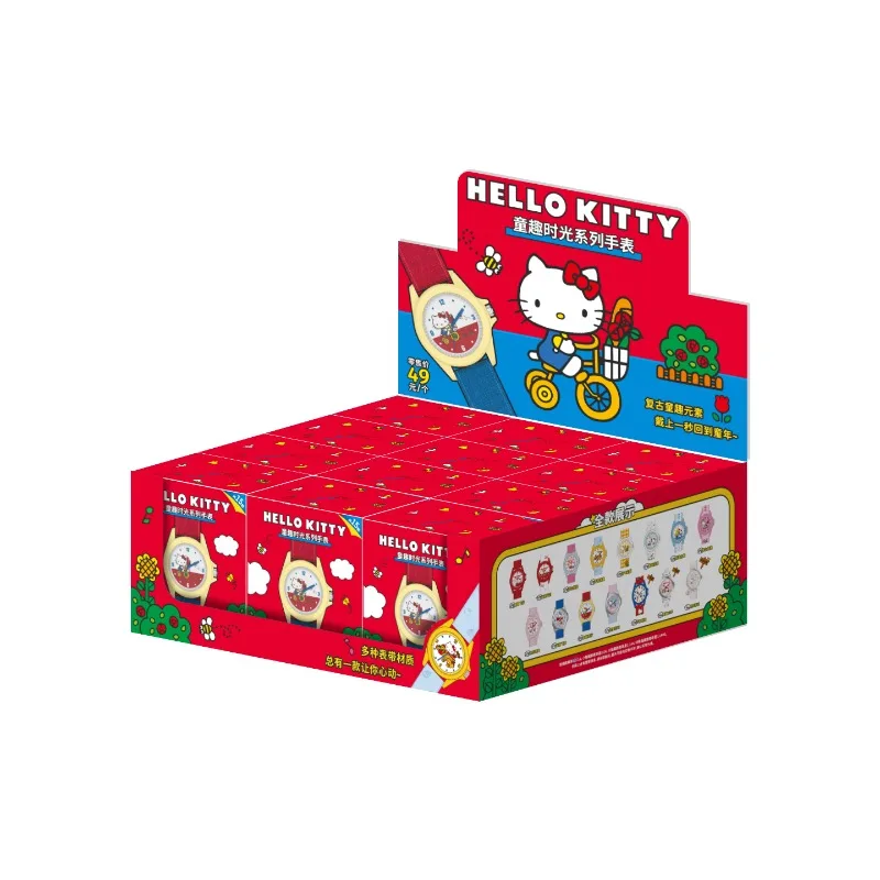 

Moetch Sanrio Hello Kitty Children's Fun Time Watch Blind Box Cute KT Cats Anime Figure Collect Ornaments