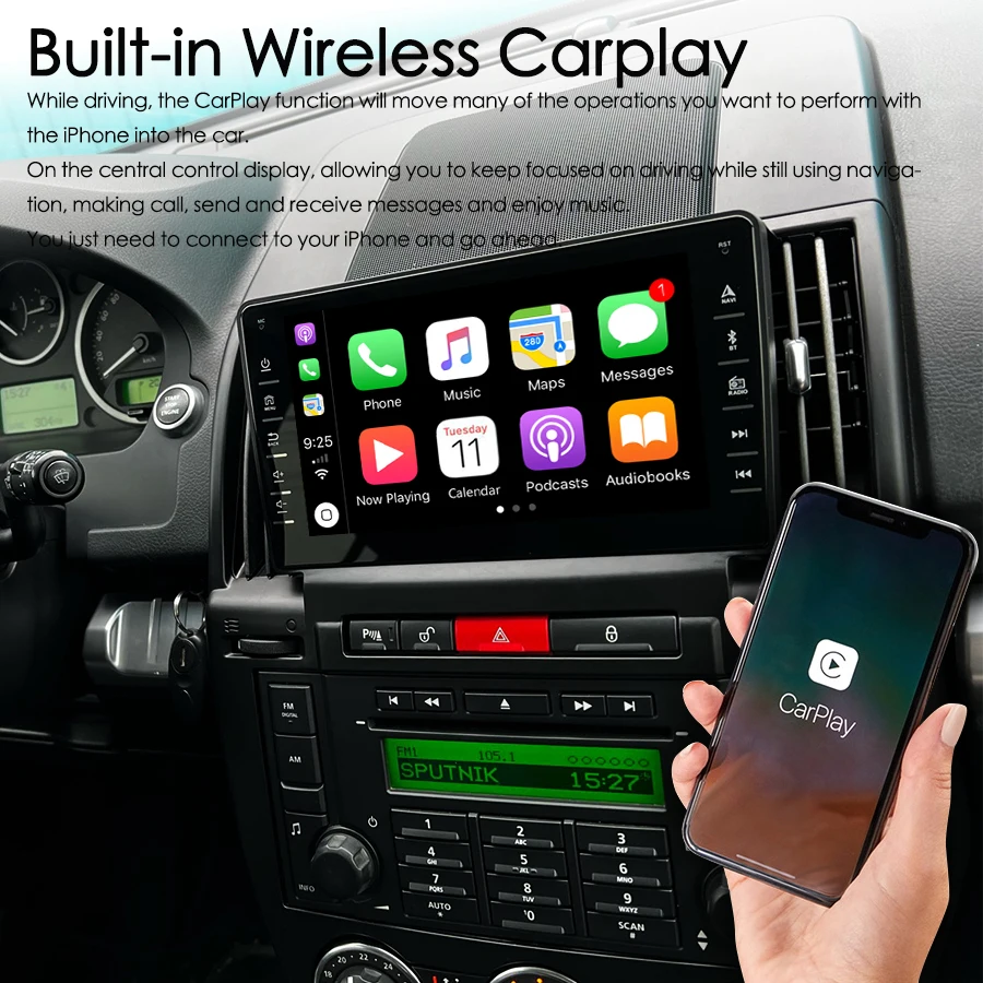 128GB ROM Android 14 Radio 2Din For Land Rover Freelander 2 2009 Navigation GPS Touch Screen Stereo Car Multimedia Video Player