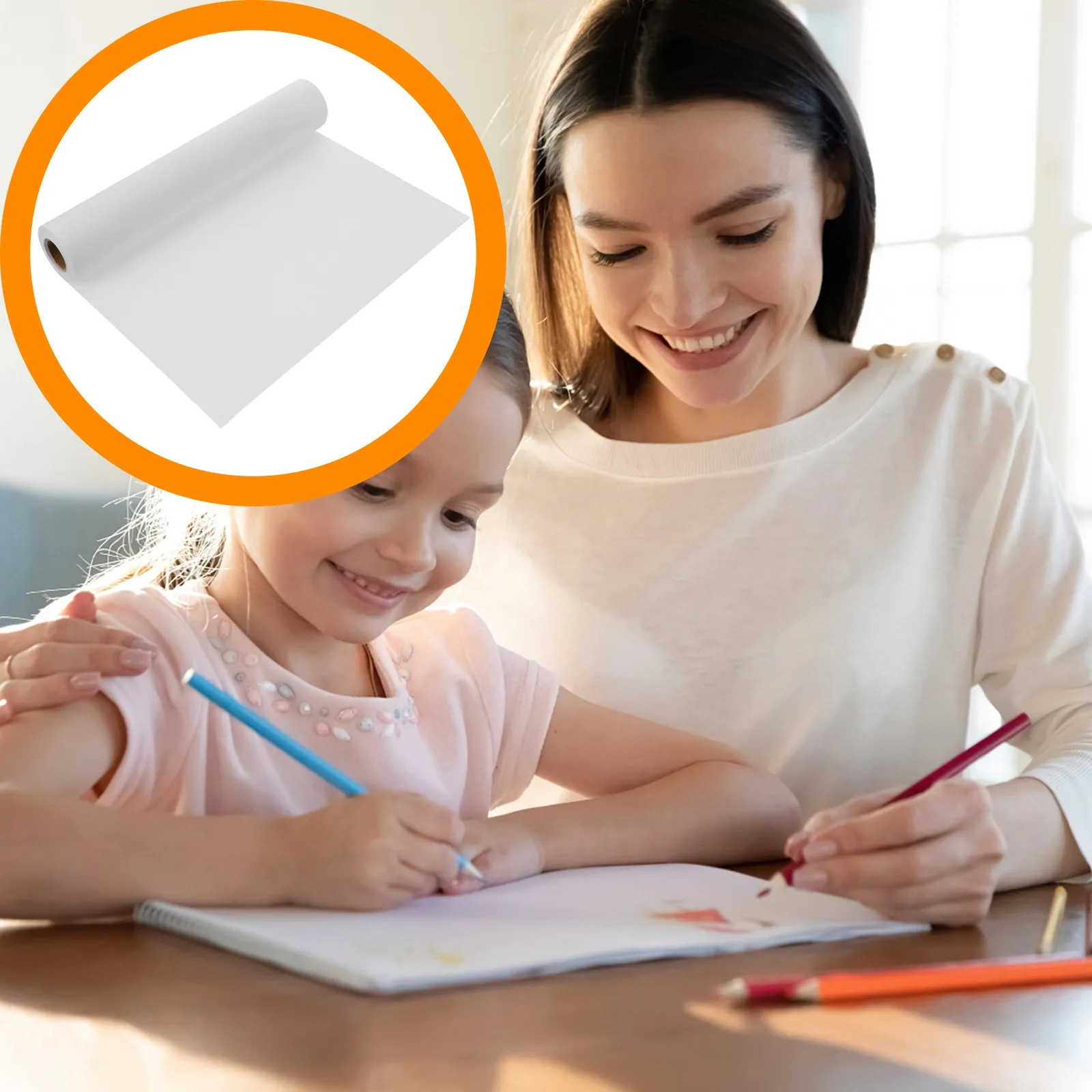 

2 рулона высококачественной плотной бумаги для рисования, плоская, толстая бумага для скетчей для студентов, художников, ремесленников, для оформления досок объявлений и настенного искусства