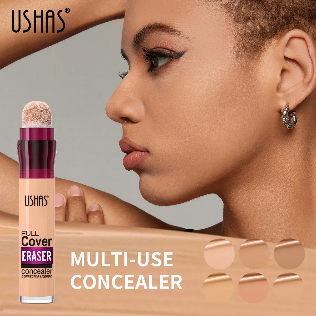 Gezichtsconcealer Sponskop Matte Vloeibare Foundation Make-Upolie Controle Langdurige Bb Cream Waterdichte Cosmetica Fleuren