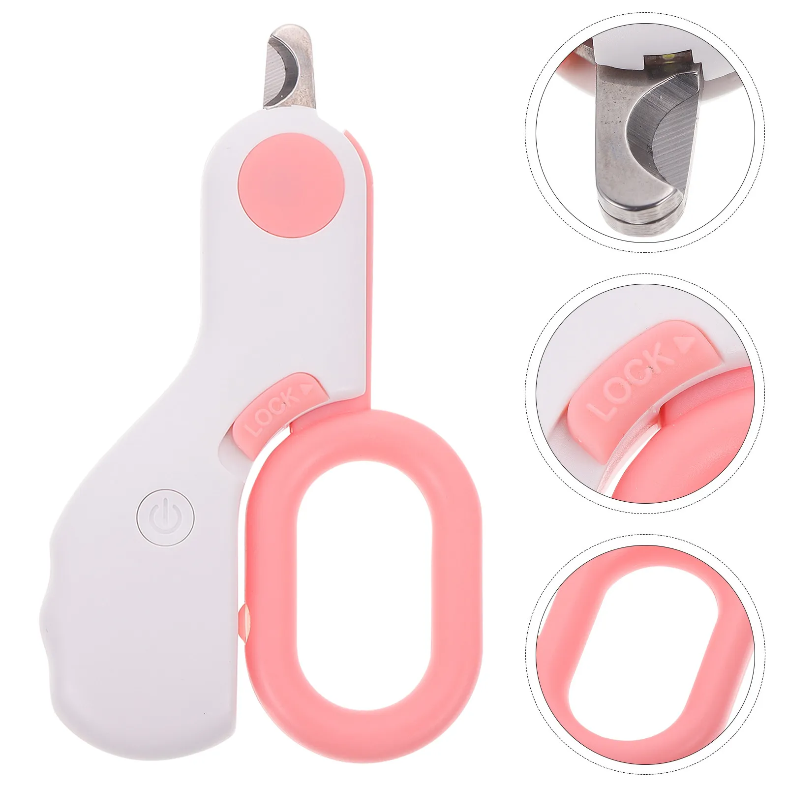 1Pcs Pet Nail Clipper LED Light ABS Material Anti-Slip Design Illuminate Blood Line Safe Dog Nail Cutting Tool
