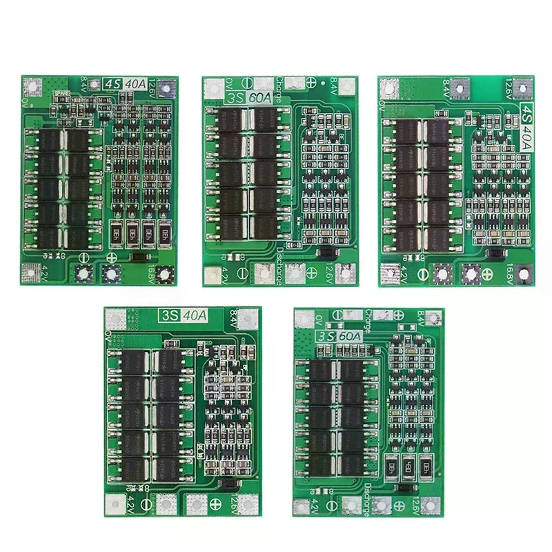 3S 4S 40A 60A Li-ion Lithium Battery Charger Protection Board 18650 BMS For Drill Motor 11.1V 12.6V/14.8V 16.8V Enhance Balance - view 2