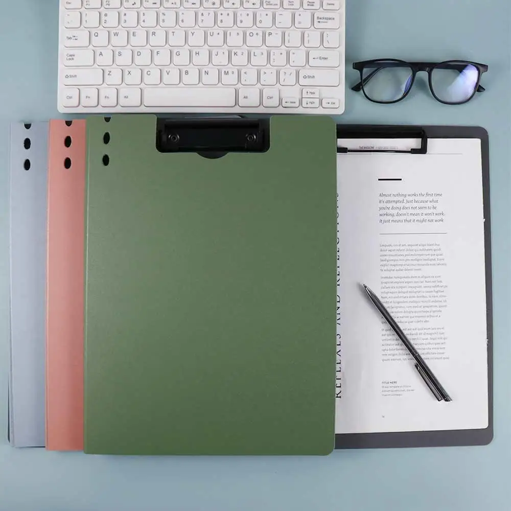 Prancheta com Clipes Duplos, Memo Clip, Writing Clipboard, File Folder, A4 File, Test Paper Storage