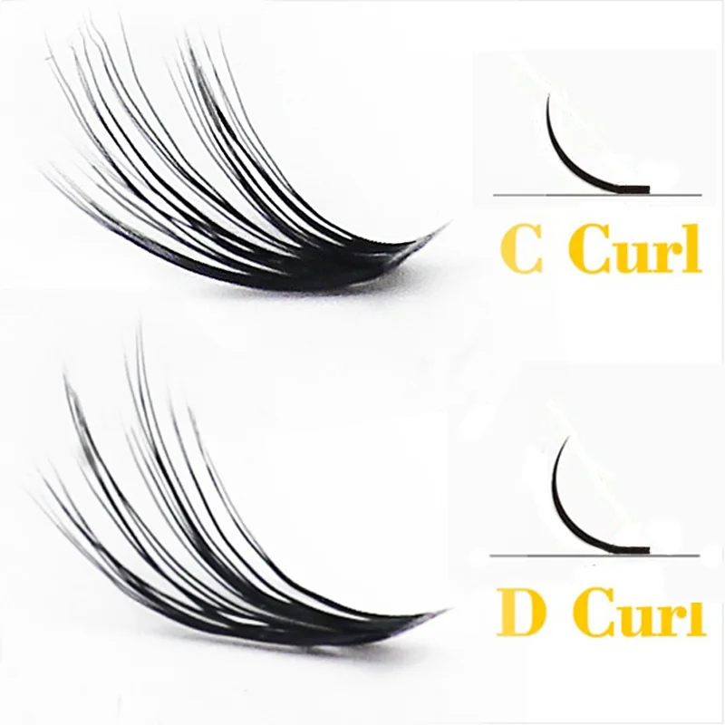 10/20/30/40D Nerz-Wimpern 1 Box/60 Bündel Natürliche Wimpernverlängerung Russische Einzelwimpern-Cluster Make-up-Tools Wimpern – Detail 3