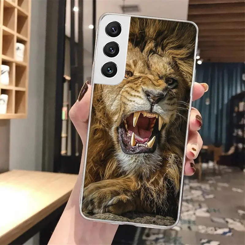 Lion Alpha Male Cub Soft Phone Case For Samsung Galaxy M12 M21 M30S M31 M32 Note 20 Ultra 10 Lite 9 8 J4 J6 Plus + M51 M52 J8