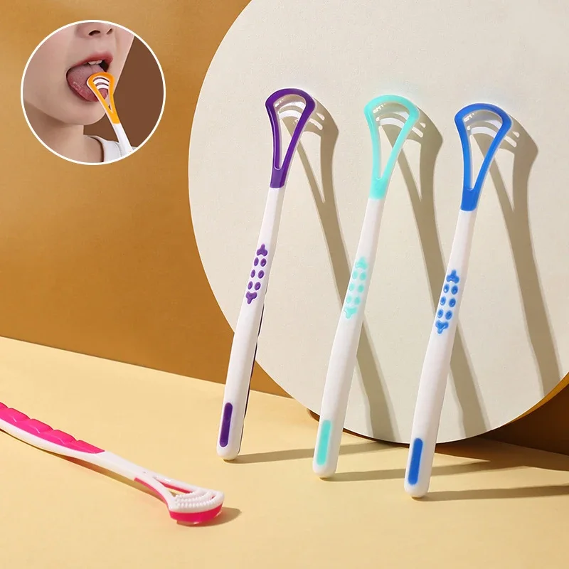 1PCS Tongue Scraper Tongue Brush Cleaning The Surface of Tongue Oral Cleaning Brushes Cleaner Fresh Breath Health מנקה לשון