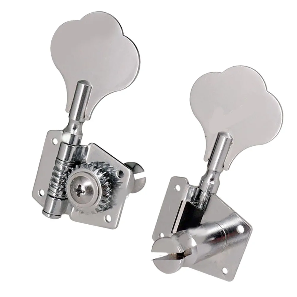 Open Style Electric Bass Guitar Tuning Pegs 4R4L2R2L with Metal Construction and Heavy Duty Gear for Reliable String Control