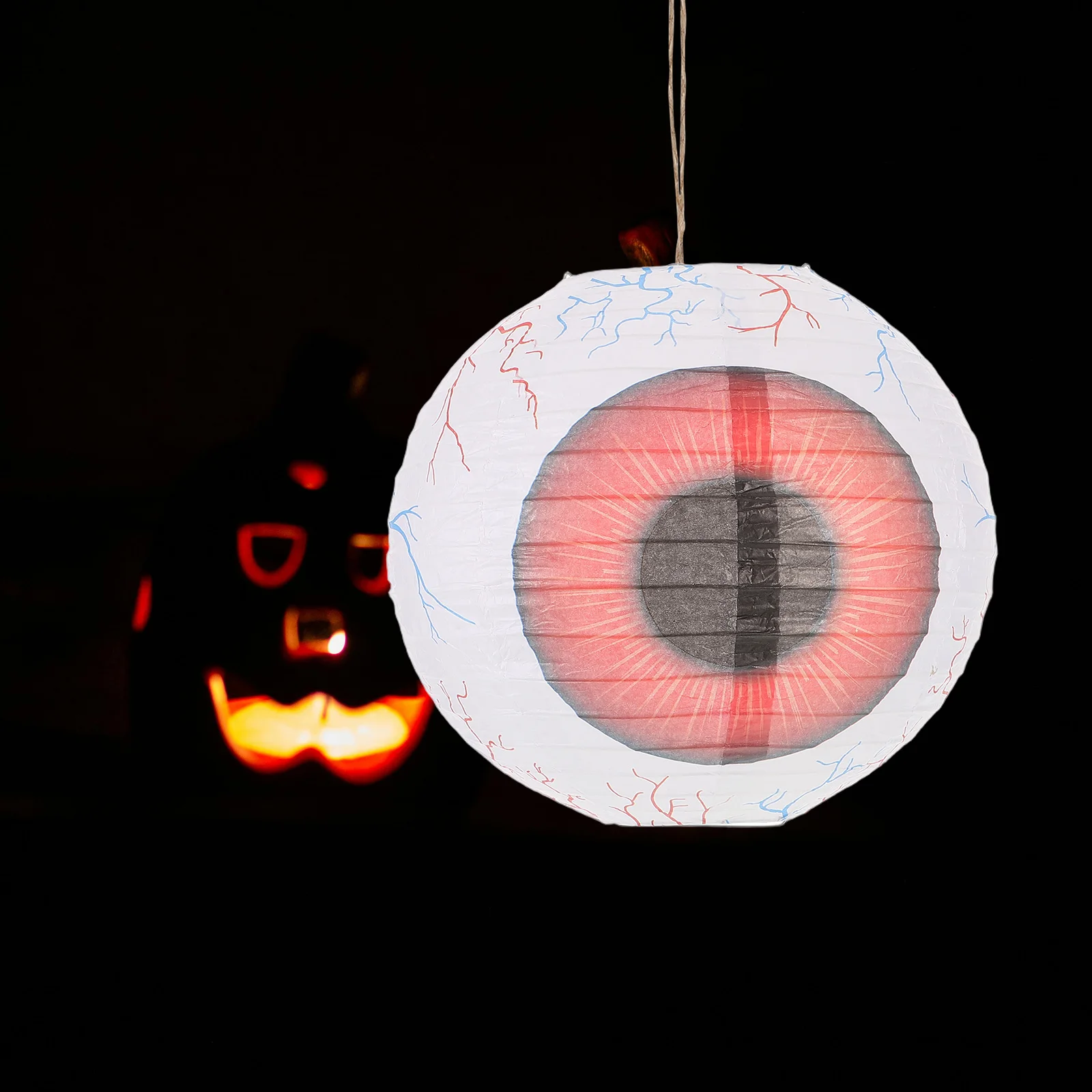 

Halloween Eyeball Lanterns Spooky Paper Decorations Reusable Party Hanging Lights Creepy Indoor Outdoor Haunted House Props