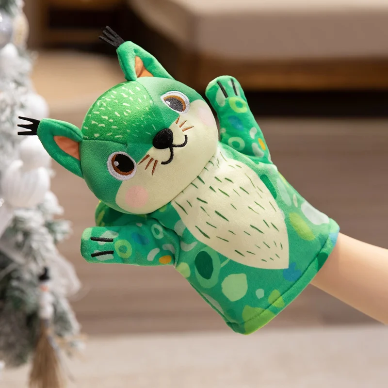 Squirrel Plush Stuffed Toys Cartoon Squirrel Puzzle Puppet Performance Prop Kids Birthday Gifts