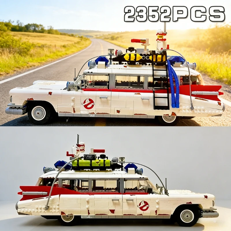 

In Stock Ghostbuster Ecto-1 Building Blocks Car Model Moc Display Bricks for Kids Adults Toys Halloween Christmas Gifts