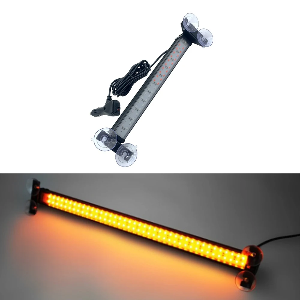 Luz estroboscópica para parabrisas delantero, lámpara de advertencia de Flash de emergencia, barra de lámpara estroboscópica, señal de tráfico para coche y camión, 12-24V, 40 LED