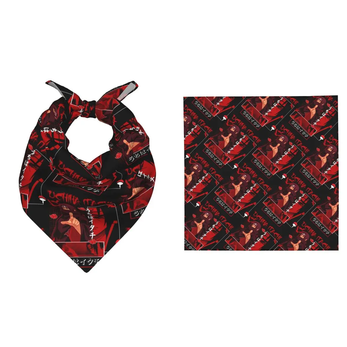 Pañuelo Cuadrado de Moda con Diseño Retro de Naruto Uchiha Sasuke para Cumpleaños y Bodas, para Hombre y Mujer, Banda para el Cabello con Diseño de Cómics y Películas