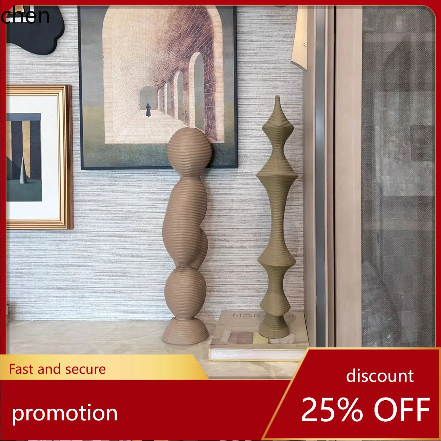 

HT Modern Minimalist Art Resin Ornament Home Living Room Floor Stand TV Cabinet Side Entrance Decoration Craft