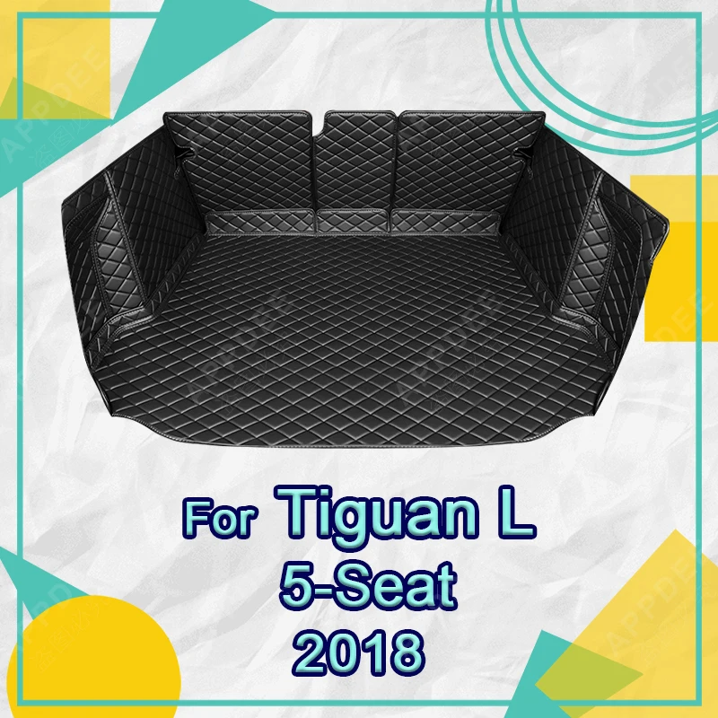 Auto Full Coverage Trunk Mat For VOLKSWAGEN Tiguan Allspace Adventure 5-seat 2018 Car Cover Pad Interior Protector Accessories