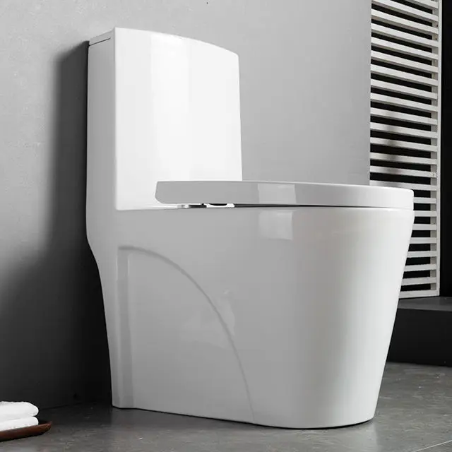 Ceramic toilet, super swirl siphon toilet, high water tank, large impulse, anti-blocking, deodorant and easy-to-clean glazed toi