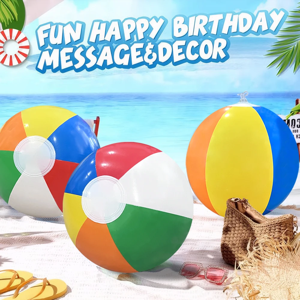 4Pcs 풍선 비치 볼 다채로운 풍선 수영장 파티 물 게임 풍선 비치 스포츠 샤워 공 어린이를위한 재미있는 장난감