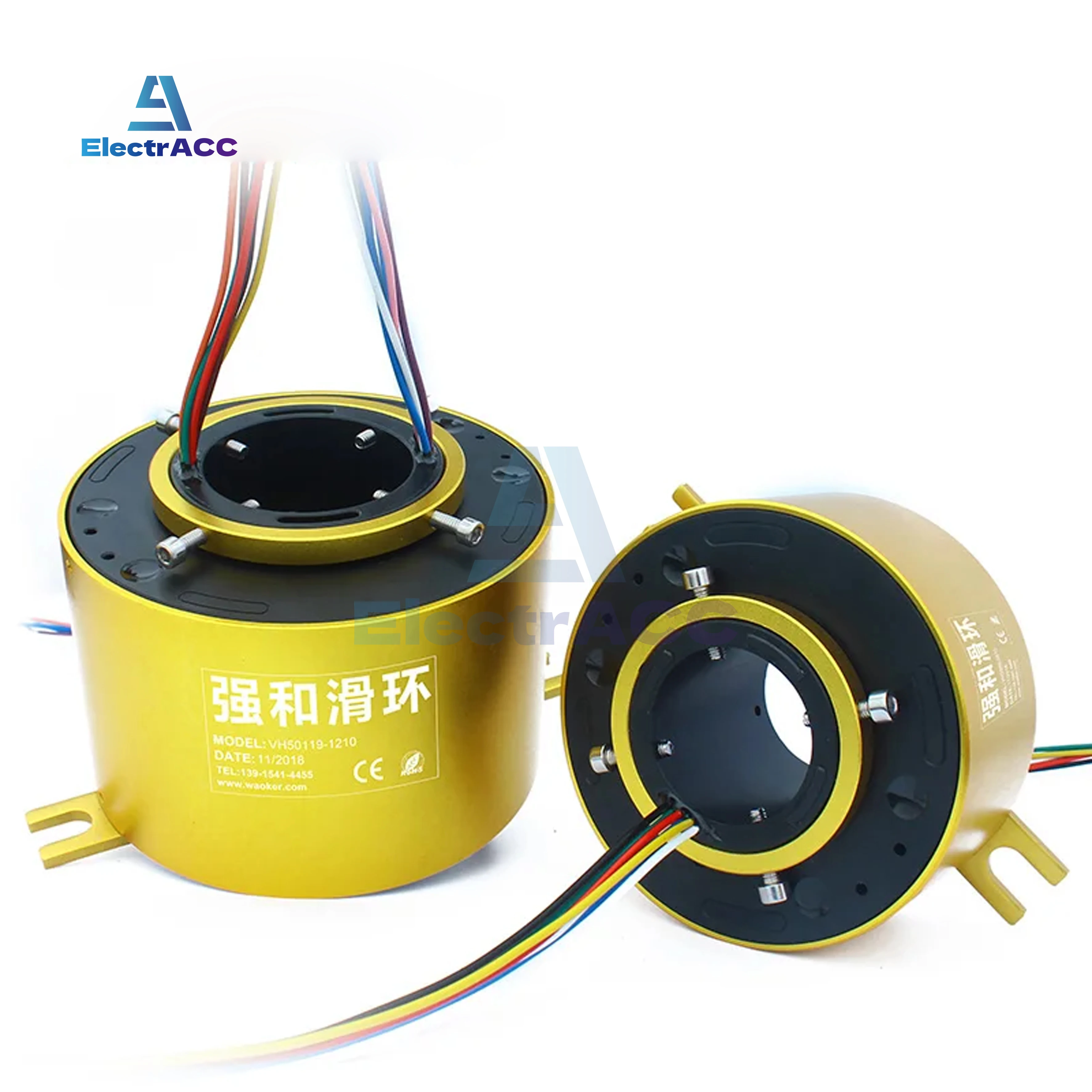 Slip Ring Through Hole Conductive Slip Ring Hollow Collector Ring Inner Diameter Conducting Ring 2 4 6 8 12 Road Rotary Joint