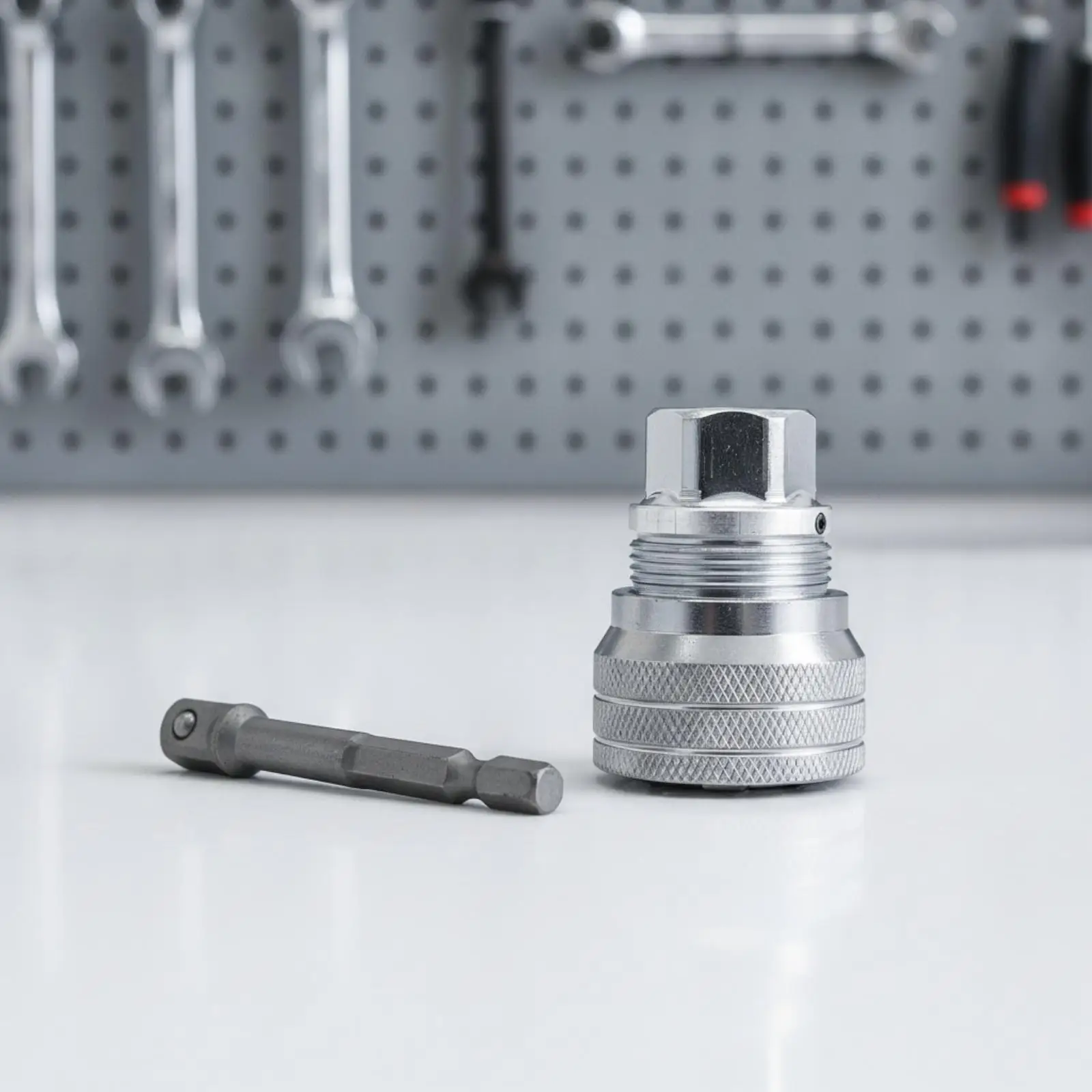 Socket Adapter with Connector Rod Knurled Socket Adapter Rapid-Switch for DIYers