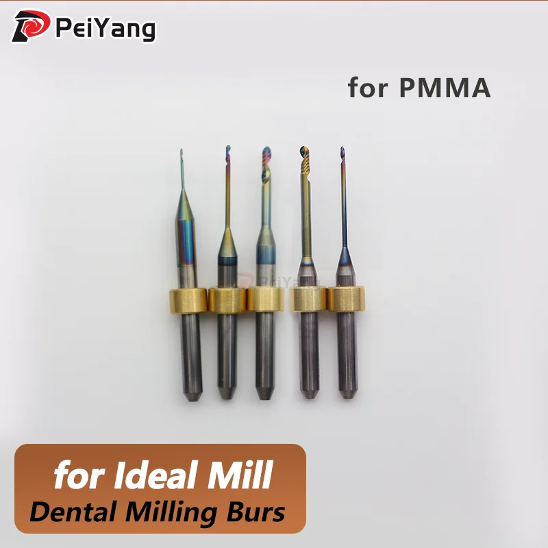 Dental Milling Bur for Ideal Mill Wax PMMA SHC Coated Cutters for Dental Materials