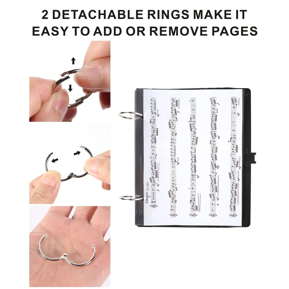 Clear Music Pockets Marching Flip Folder Fits Most Lyres for versatile Folder For Marching Bands Marching Performances