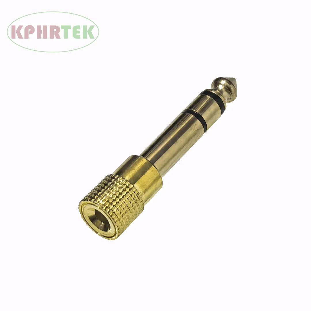 100pcs 3.5mm plug/6.5mm plug adapter for audio, sound, guitar, microphone, electric piano, headphone converter