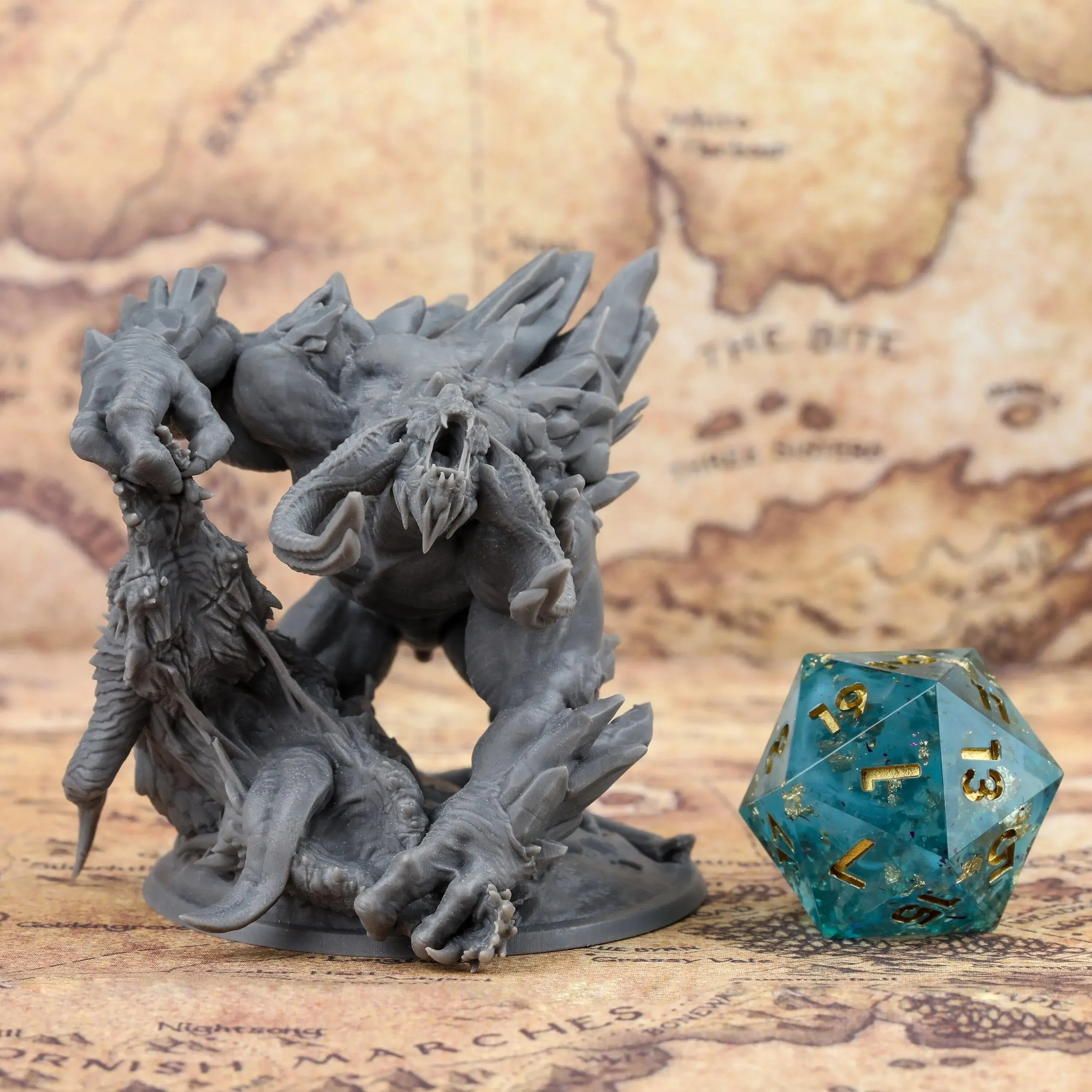 Miniatura z nadrukiem 3D Frost Behemoth do gier RPG Fantasy Figurka z żywicy do gier planszowych RPG DND Odtwarzacze i prezenty