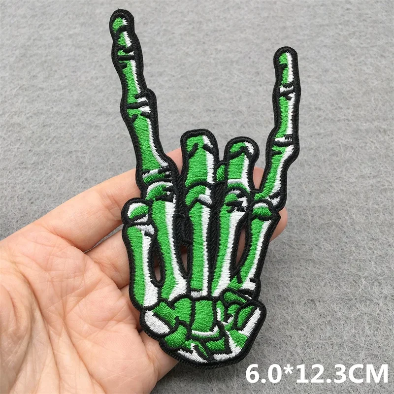 Rockmusik bestickte Aufnäher auf Kleidung, Aufkleber, DIY-Bügelapplikationen, Aufnäher für Kleidung, Jacke, Jeans, Headset, Gitarre, Streifen – Detail 18