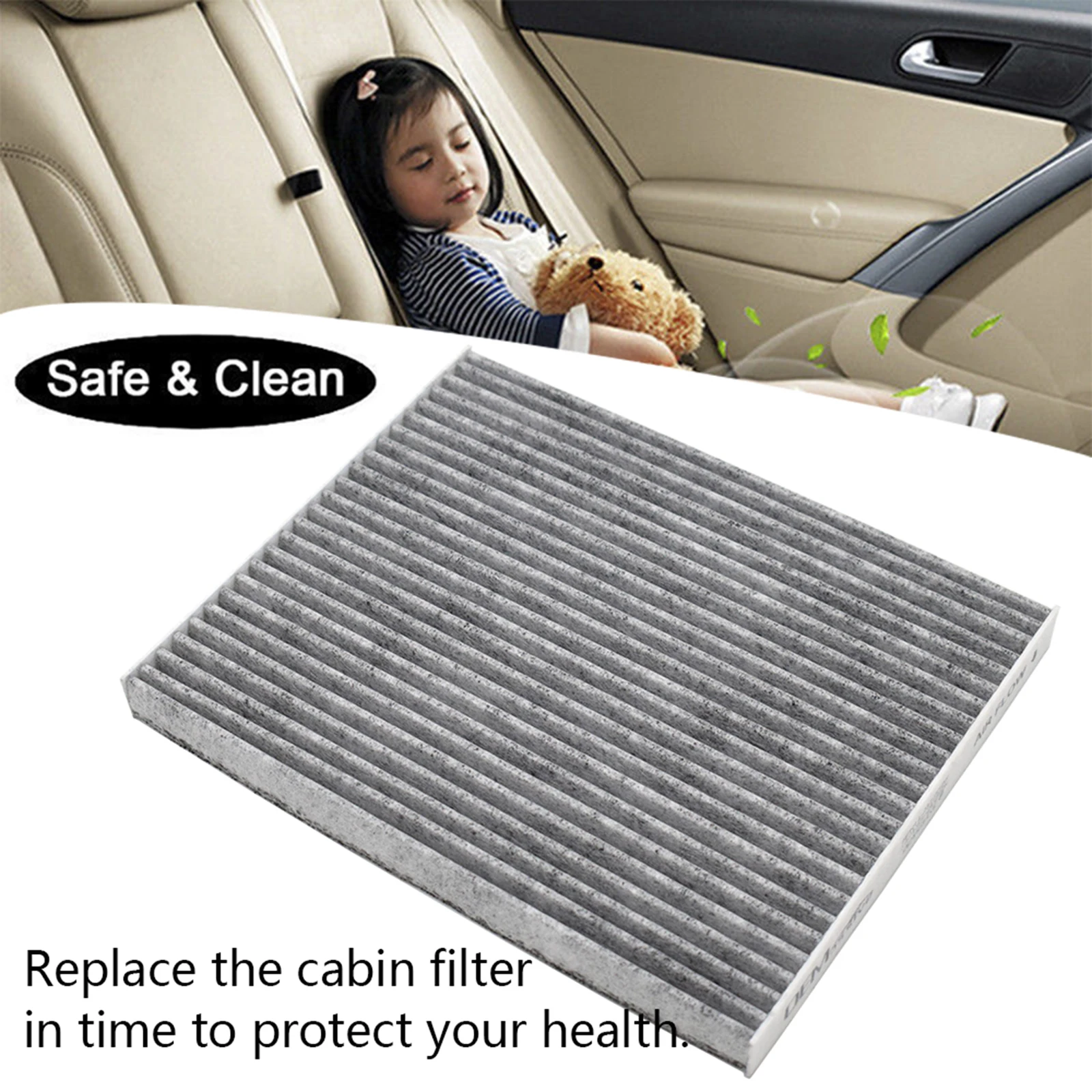 2X Car Activated Carbon Pollen Cabin Air Filter 97133-2E250 97133-2E260 For Hyundai Tucson JM IX35 LM Kia Sorento JC Sportage SL