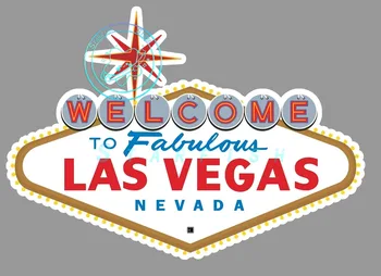 Willkommen zu fabelhaft in Las Vegas USA mit Aufklebern Aut ofens ter Wände PVC-Material wasserdicht und Sonnenschutz Sprühte chno logie