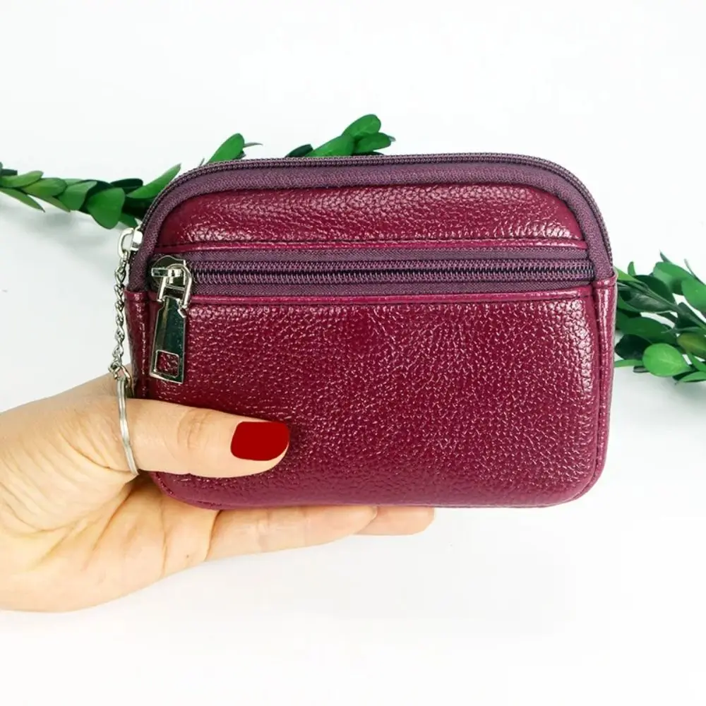Women Mini Wallet PU Leather Female Purse Card Holder Coin Purse Short Wallets Small Purse Zipper Keychain Clutch Bag Wallet