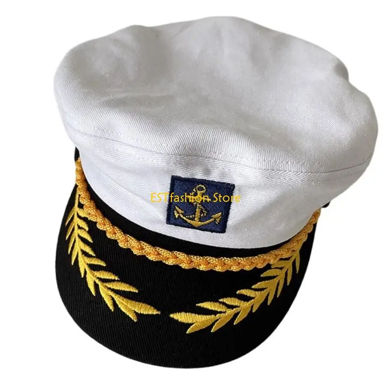 Y5GC Retro 2000s Theme Sailors Berth Embroidered Hat Adjustable Design For Daily Wear