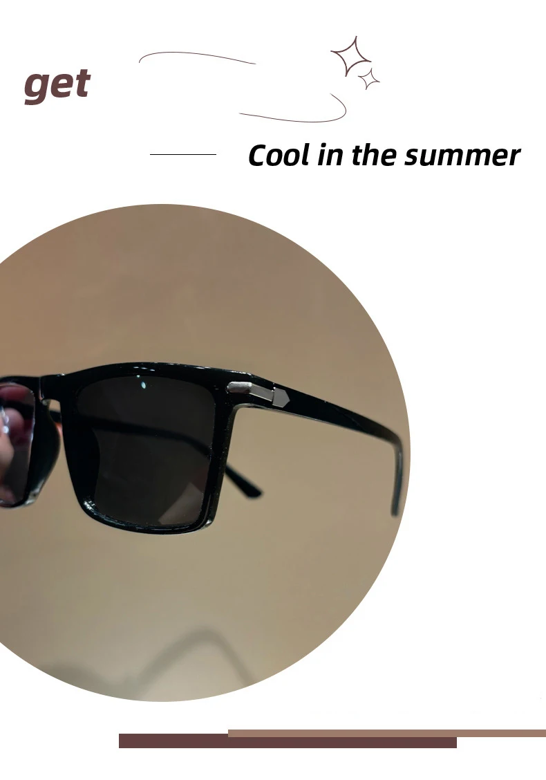 Übergroße quadratische Sonnenbrille für Männer Vintage Flat Top Sonnenbrille Mode Damen Sonnenbrille Luxusmarke Designer Tom Brillen – Detail 2
