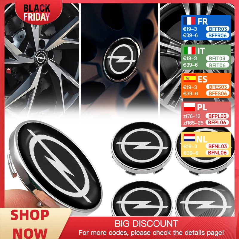 Car Wheel Center Hub Caps Tire Rim Covers Tapacubos Enjoliveur Wheel Parts 4PCS 60mm For Opel Astra Insignia Astra Corsa Zafira