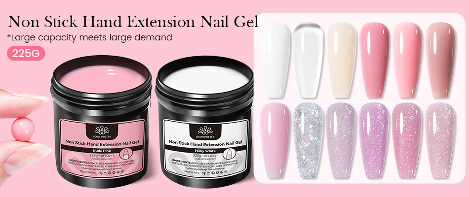 BORN PRETTY 250g Base and Super Top Coat Not Chip Peel Base Gel Glossy Shine Finish Soak off UV LED Drying Long Lasting UV Gel