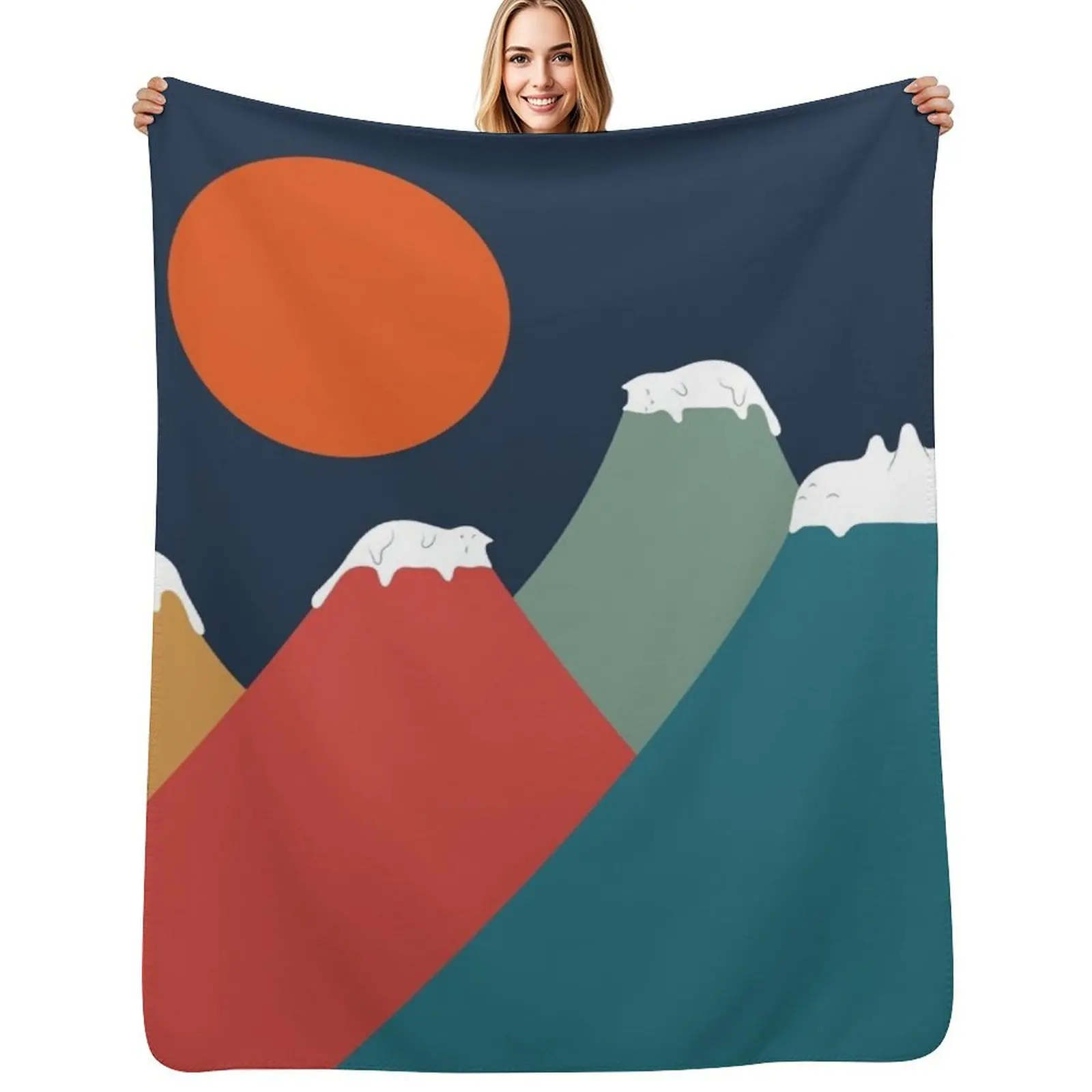 

Cat Landscape 10 Throw Blanket Warm Flannel Blanket for Couch Chair Bedroom