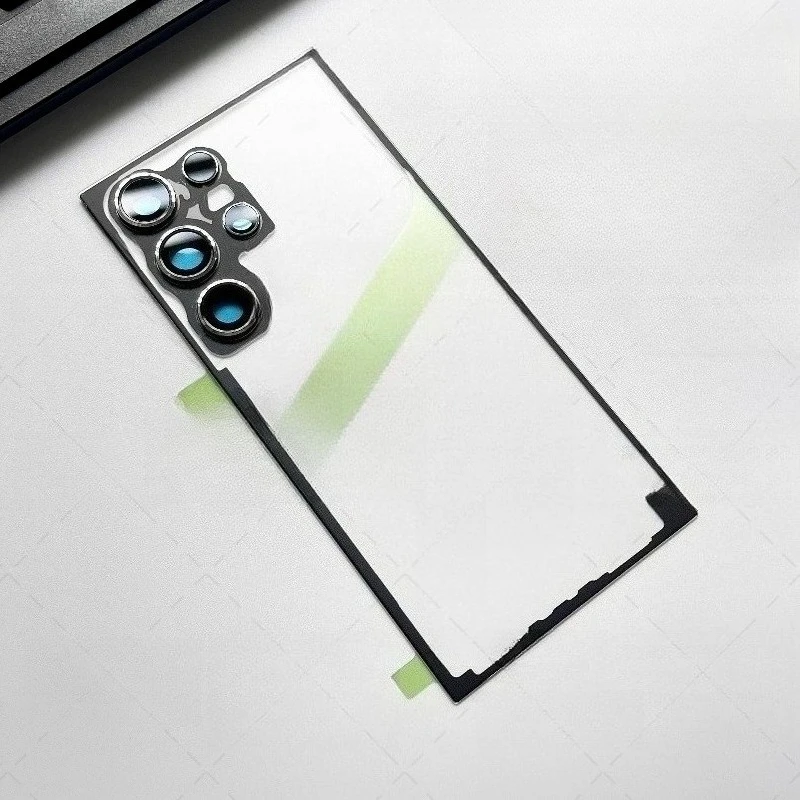 Obudowa do Samsung Galaxy S22 S23 S24 S25 Ultra / Plus, przezroczysta, szklana, do wymiany, wraz z ramką obudowy baterii i szklaną soczewką aparatu. — zdjęcie produktu 2