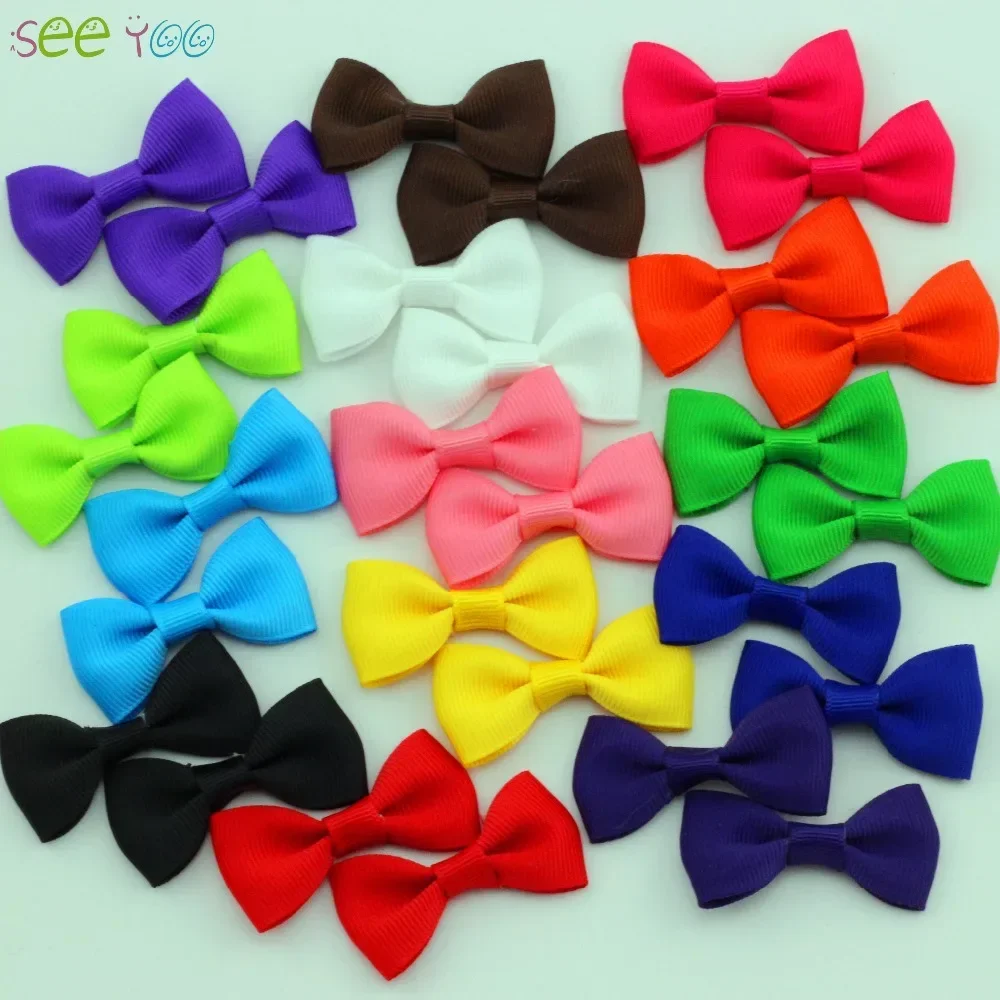 

12Pcs 2" Little Baby girl grosgrain ribbon hair Bow with clips Boutique hairpins girl hair accessories children bows Hair clips