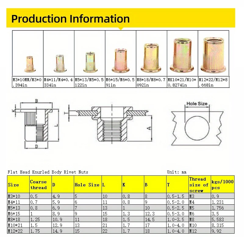 New Rivet Nut Tool M3 M4 M5 M6 M8 Thin Iron Manual Electric Riveter Flat Head Threaded Rivnut Tool Accessory Simple Installation