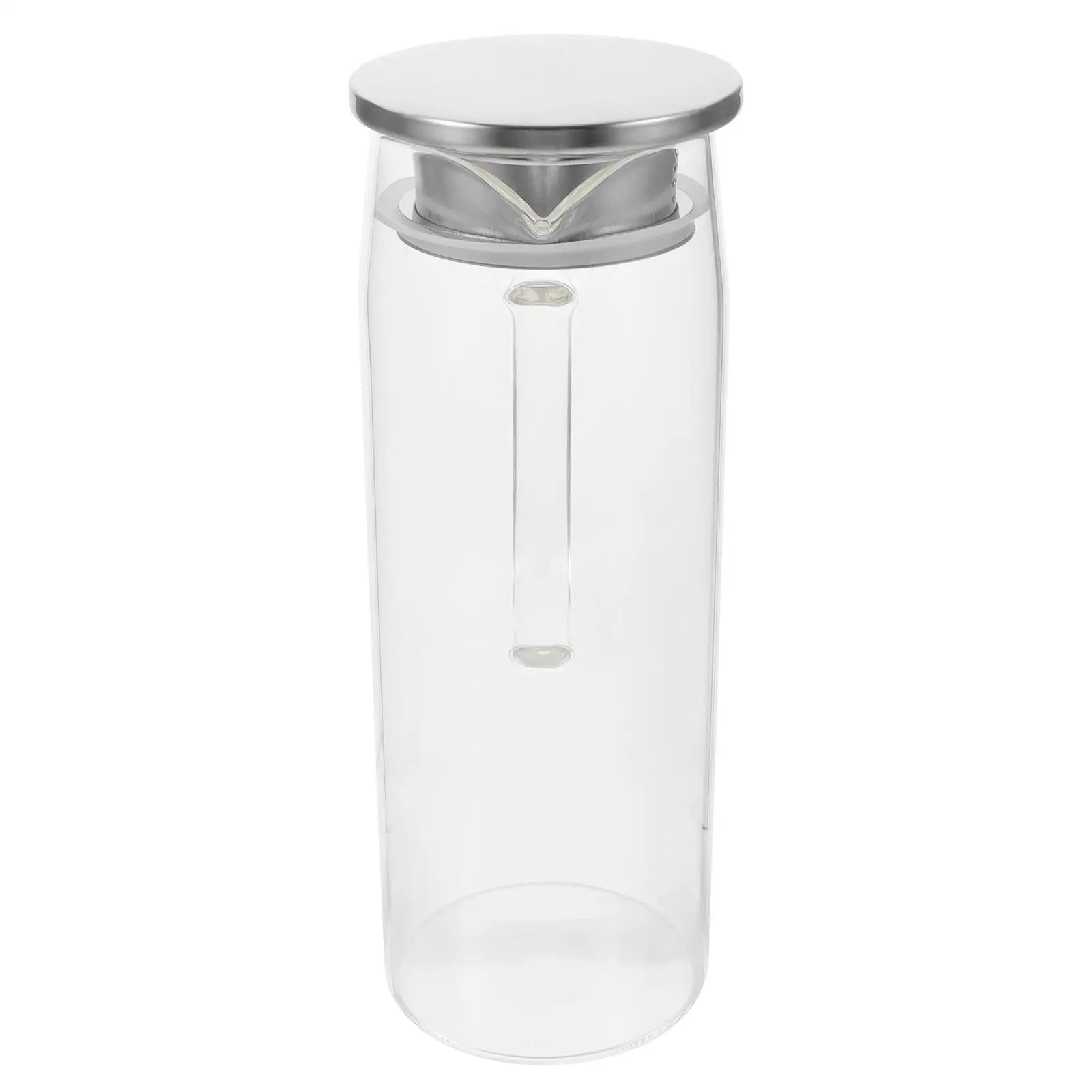 

Cold Water Bottle Scented Tea Pot Hot Pitcher Glass Milk Kettle Drinks with Filter Lid Infuser