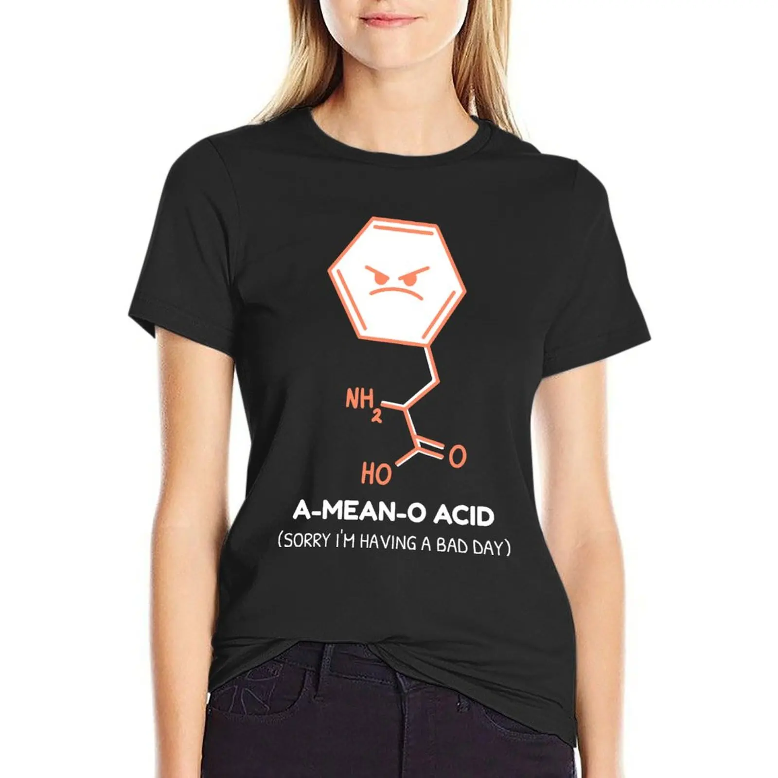 

A-MEAN-O ACID T-Shirt blacks tops shirts graphic tees quick drying Women tops