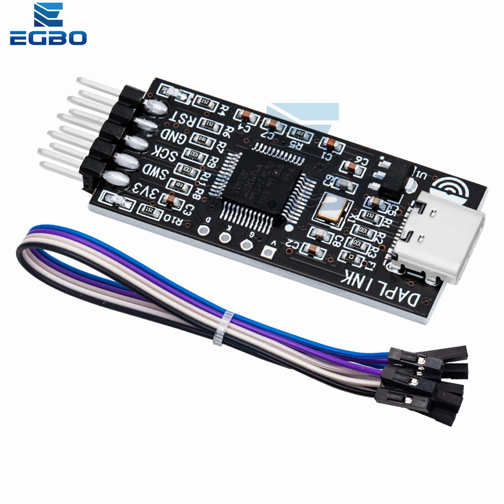 EGBO DAPLINK عالي الجودة يحل محل موقد JLINK OB/STLINK STM32 ومنزلق وذراع محاكي لاردوينو