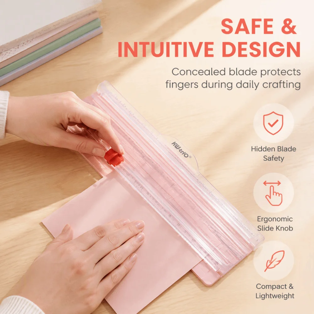 A3/A4 Paper Cutting Paper Cutter with Pull-out Ruler Bidirectional Paper Cutting Machine Portable Paper Trimmer School Office