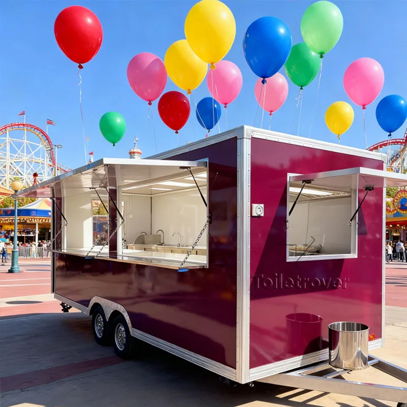 

New Design Street Cheapest Food Truck Doner Kebab Burger Tacos Fried Chicken Mobile Food Cart with Full Kitchen