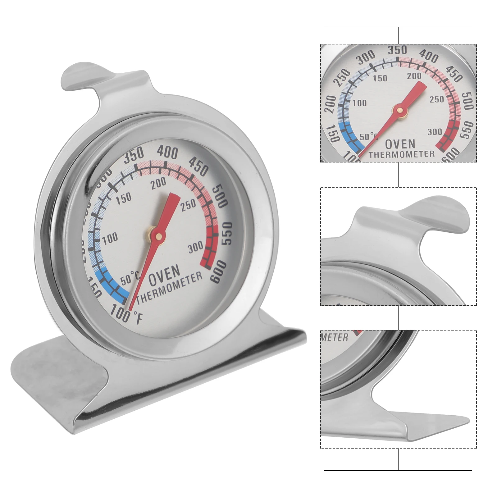 

Stainless Steel Oven Thermometer 50 500°C Fast Food Kitchen Turkey BBQ Baking Tool Temperature Measurement Safe Reliable