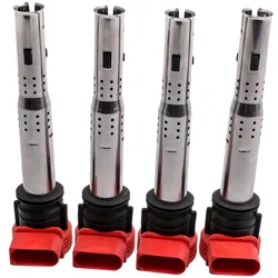 Set of 4 Electronic Ignition Coil For Audi A4A5/A6 Q7 Q5 R8 S4 S5 For Volkswagen For   Touareg 2006-2013 3.0 V6 TFSI, 4.2 V8