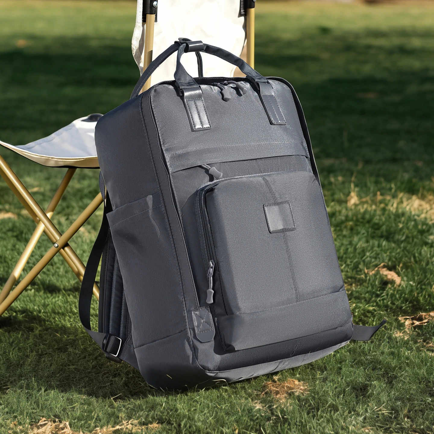 حقيبة ظهر للأعمال متعددة الوظائف من توبوشين، حقيبة ظهر أنيقة للكمبيوتر المحمول من النايلون مع جيوب متعددة، حقيبة عمل متينة للسفر